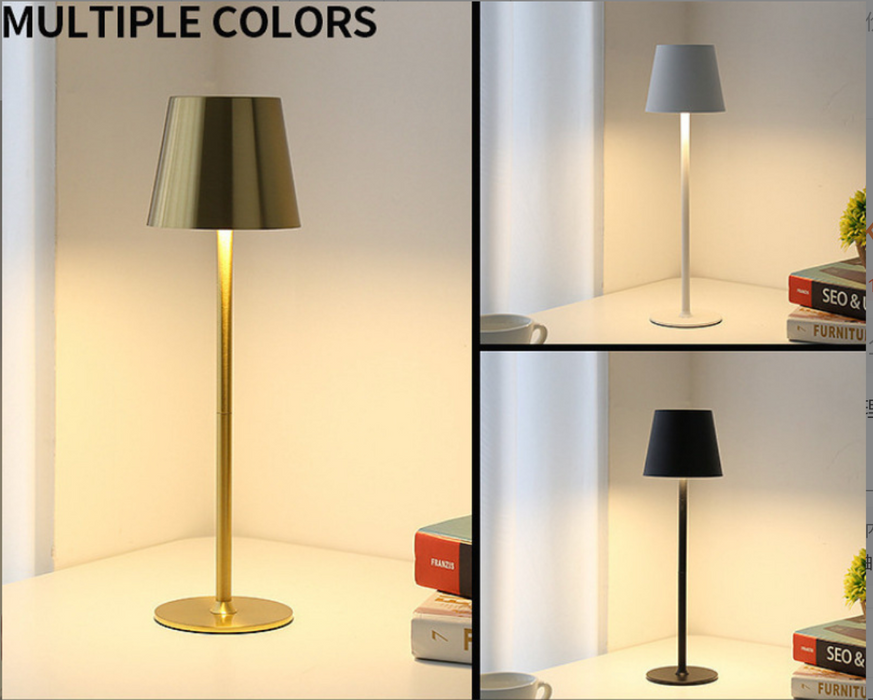 LED újratölthető asztali lámpa - érintőkapcsolós asztali lámpák, 3 színmód, fényerőszabályozható funkció - ideális hálószobába, nappaliba, bárba és vacsora dekorációs világításhoz