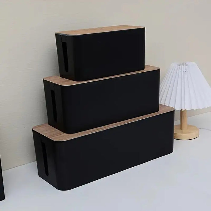 Cable Management Box — Hide Wires & Power Strips | TV Cord Organiser for Home & Office