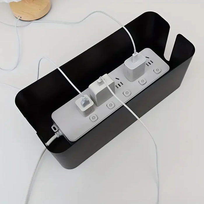 Cable Management Box — Hide Wires & Power Strips | TV Cord Organiser for Home & Office