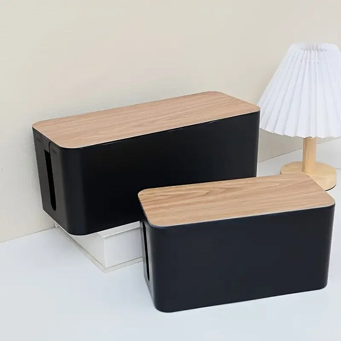 Cable Management Box — Hide Wires & Power Strips | TV Cord Organiser for Home & Office