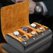 6-Slot PU Leather Watch Travel Case – Roll Organiser for Men & Women