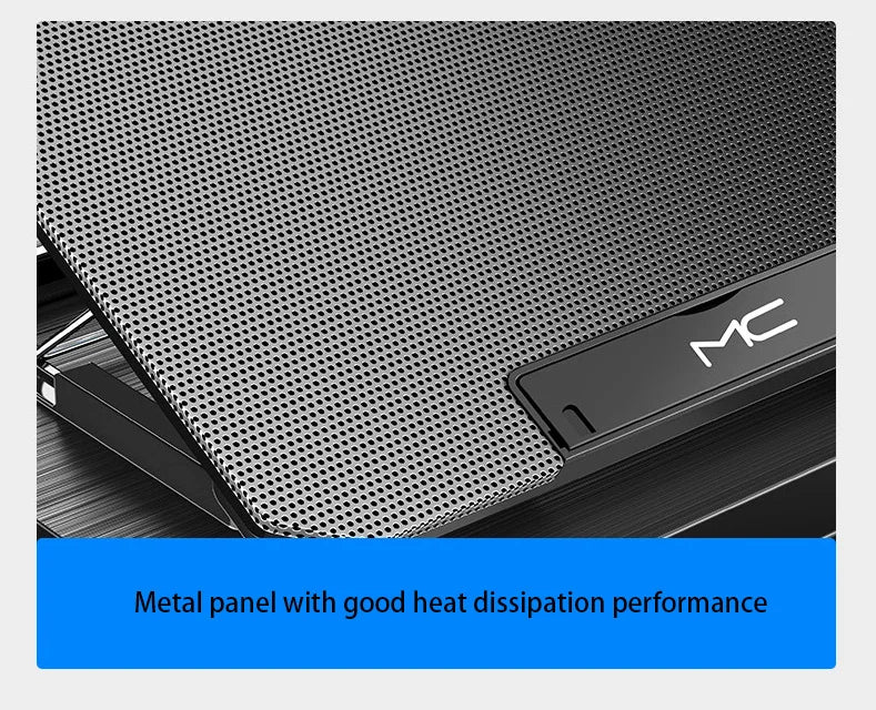 Gaming Laptop Cooler for 12–16 inch Notebooks | Dual Fans & Adjustable Wind Speed