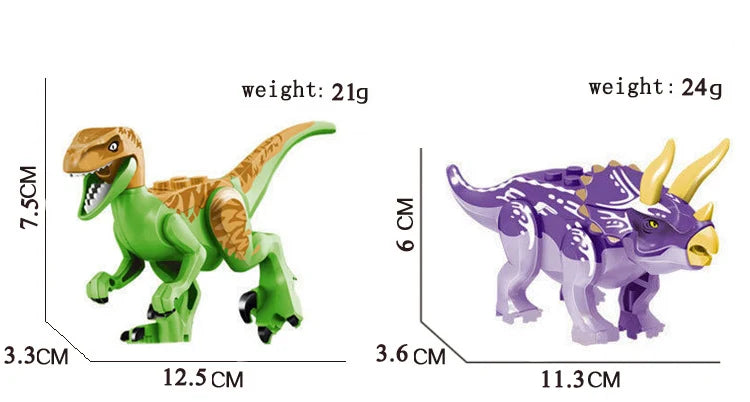 Tyrannosaurus Rex Building Block Figure — Jurassic Dinosaur Brick Toy (LEGO-compatible, 1pc)