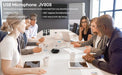 JV808 USB Conference Microphone — Omnidirectional Condenser Desktop Mic for PC & Laptop