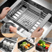 Adjustable Stainless Steel Extension Sink Rack — Foldable Dish & Fruit Drainer