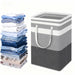 75L Large Collapsible Laundry Basket, Waterproof Tall Clothes Hamper with Extended Handles