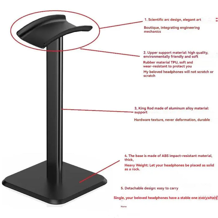 Universal Headphone Holder – Space-Saving Desktop Stand for Headsets & Earphones
