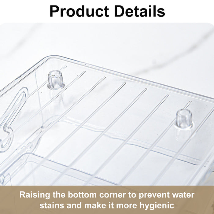 2-Tier Automatic Roll-Down Fridge Drink Dispenser — Clear Stackable Can Organiser