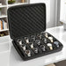 15-Slot Velvet Watch & Jewellery Storage Box, Portable Black (Size L)