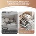 Pull-Out Pots & Pans Organiser — Sliding Lid Holder & 8-Compartment Kitchen Rack (White/Black)