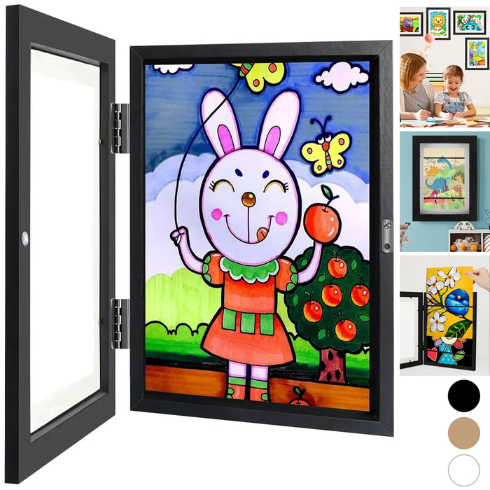 Kids' Interactive Art Frame — Removable A4 Display for Paintings & Photos