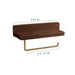 Wall-Mounted Toilet Roll Holder with Shelf — Brass & Wood, Stainless Steel