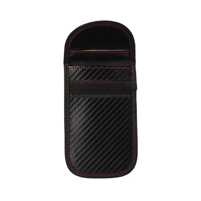 Car Key Signal Blocker Pouch — Faraday RFID Blocking Fob Case (Black)