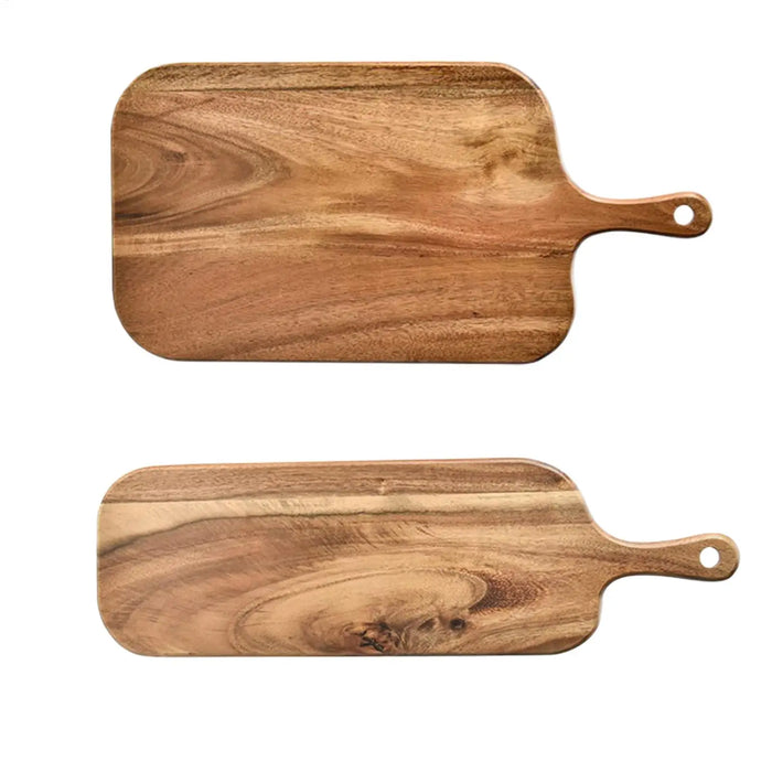 Double-Sided Wooden Cutting Board with Handle — Charcuterie & Serving Platter (Two Sizes)