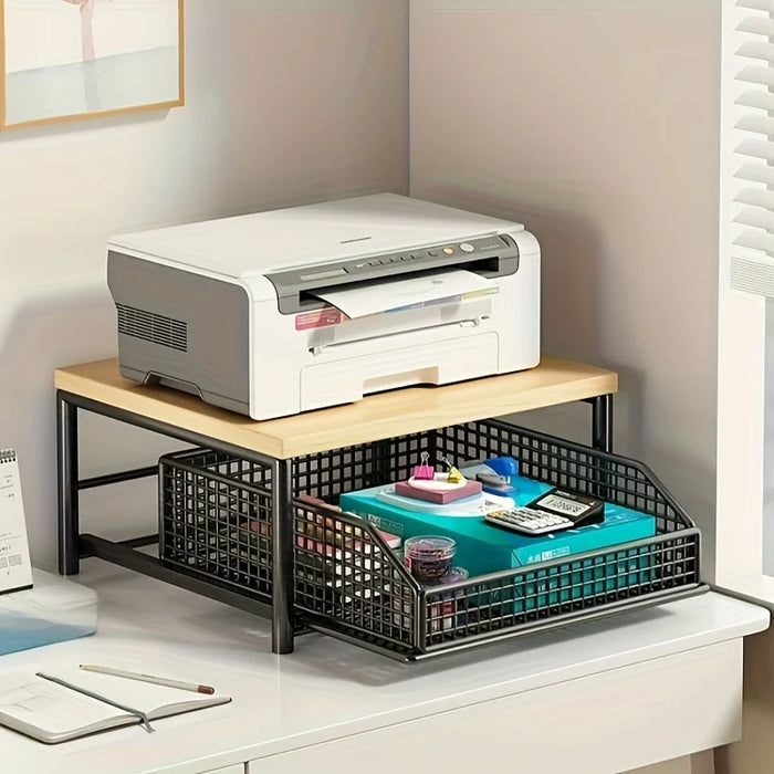 Multi-Purpose Coffee Station Organiser with Drawer & Shelves for Capsules, Cups and Snacks