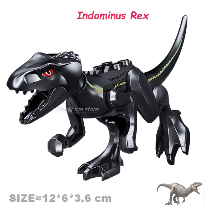 Jurassic Dinosaur Building Set — Triceratops, Velociraptor, T‑Rex, Indominus (Age 6+)