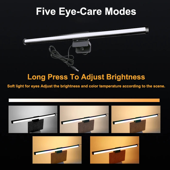 LED Monitor Light Bar — Eye-Care Stepless Dimming for Work & Gaming