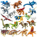 Jurassic Dinosaur Building Set — Triceratops, Velociraptor, T‑Rex, Indominus (Age 6+)