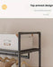 Clothing Storage Rack with Wheels, Hooks & Shelves — Freestanding Metal Organiser