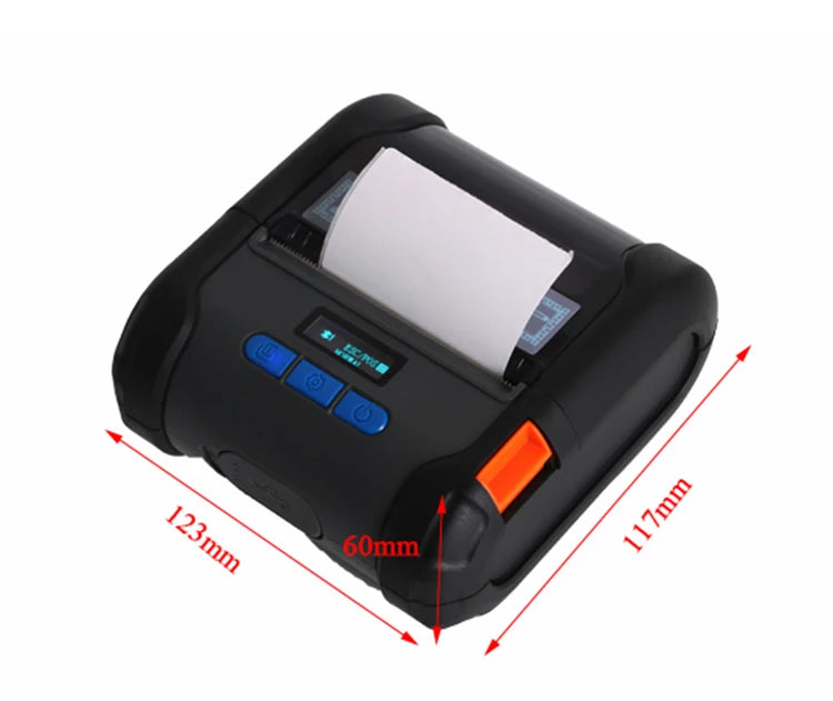 Portable 80mm Thermal Label & Receipt Printer — USB, Wi‑Fi & Bluetooth (iOS/Android/Windows)