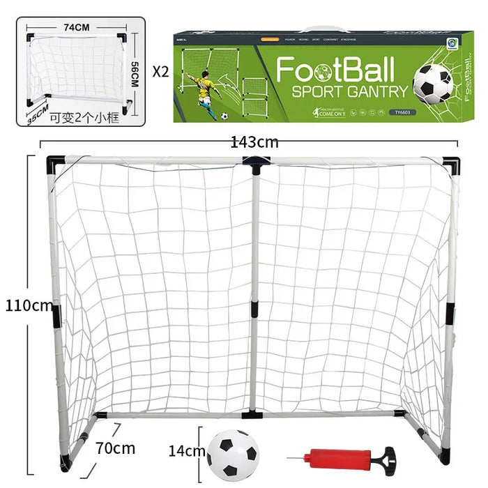 Portable Foldable Football Goal for Kids - Practice Net Frame