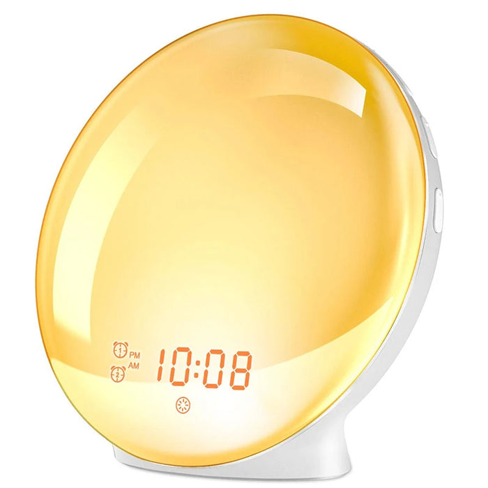 Wake-Up Light Alarm Clock with Sunrise/Sunset Simulation, Dual Alarms, FM Radio & Natural Sounds