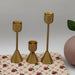 Gold Metal Candle Holder — Aluminium Candlestick for Tables & Events