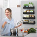 Magnetic Fridge Side Shelf Organiser for Spices — Black (2 pack)