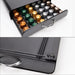 Coffee Pod Drawer & Machine Stand — Dust‑Proof Black (Holds 54 Pods)