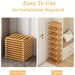 Bamboo Foldable Shoe Rack — Narrow Freestanding Shelf, 4/5/6-Tier for Hallway & Bedroom