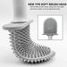 Wall-Mounted Silicone Toilet Brush Set — Easy Install, Long Handle with Portable Holder
