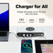 5-in-1 USB-C Charger Station 72W — 4-Port + Magnetic Wireless (PD45W) with LED colour nightlight F9A