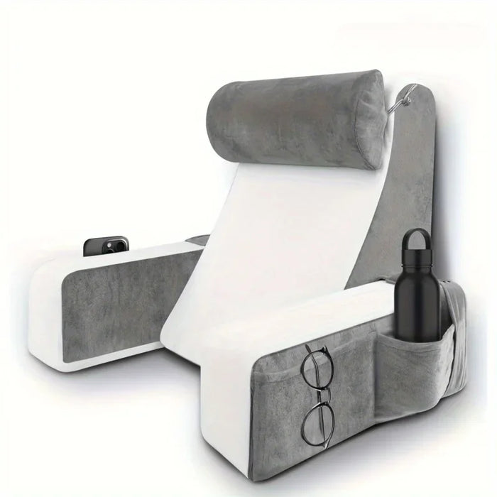 Extra-Large Memory Foam Reading Pillow – Armrest Bed Cushion for Reading, TV & Gaming