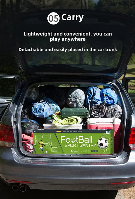 Portable Foldable Football Goal for Kids - Practice Net Frame