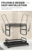 Stainless Steel 2-Tier Dish Rack — Hygienic Residue-Free Drying, Compact Kitchen Organiser