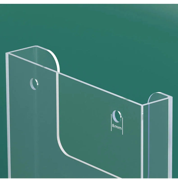 Clear Acrylic Wall-Mount Brochure Holder — Fits A4 & A5