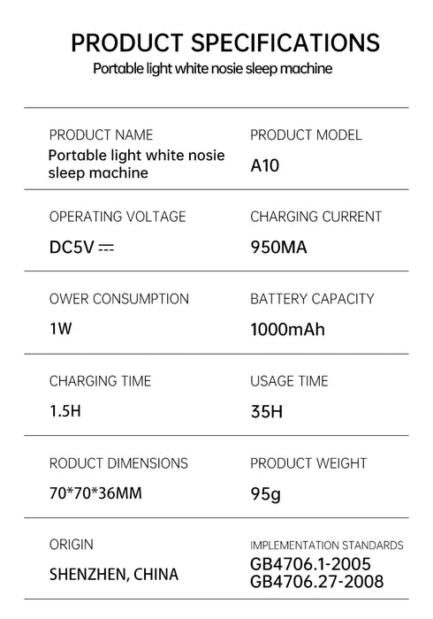 White Noise Sound Machine — 28 Soothing Sounds, 3-Level Night Light & Portable Bluetooth Speaker