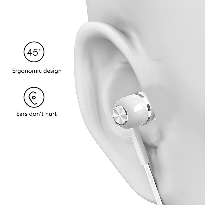 3.5mm Wired In‑Ear Earphones with Microphone — HIFI Bass Stereo