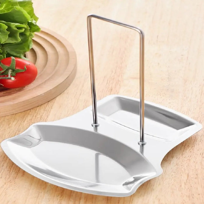 Stainless Steel Pot Lid & Utensil Rack — Multi‑Functional Kitchen Organiser