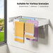 Collapsible Wall-Mounted Laundry Drying Rack — 5 Aluminium Rods