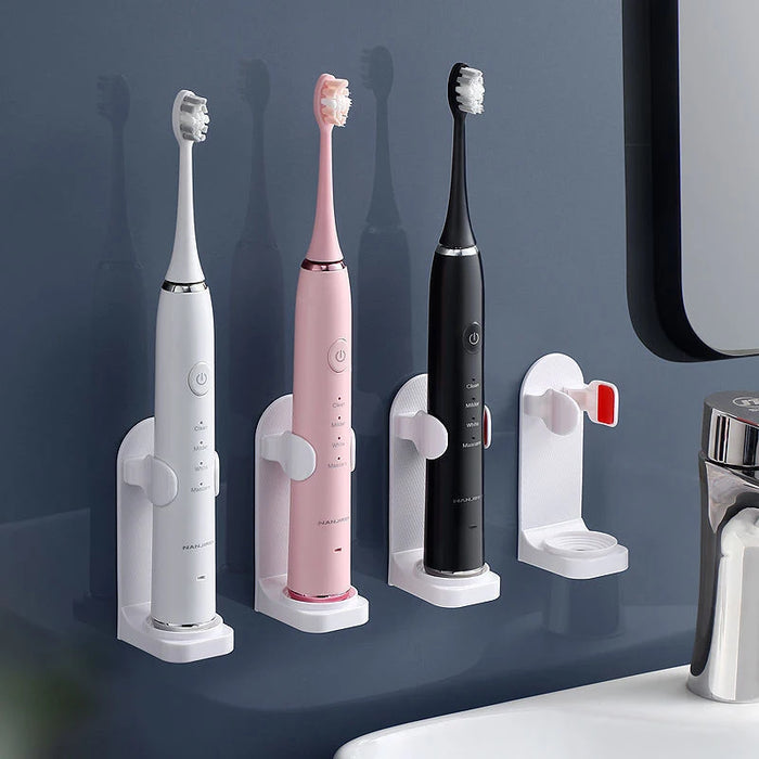 Adjustable Electric Toothbrush Holder – Silicone Non‑Slip Wall Mount (Fits 18–35mm)