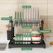 Stainless Steel 2-Tier Dish Rack — Hygienic Residue-Free Drying, Compact Kitchen Organiser