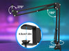 RGB USB Condenser Microphone with Articulated Boom Arm & Tripod for Streaming