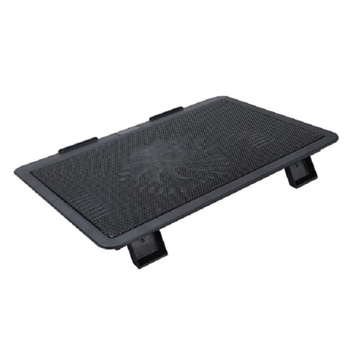Portable Adjustable Laptop Cooling Pad – USB-Powered Metal Mesh Cooler with LED