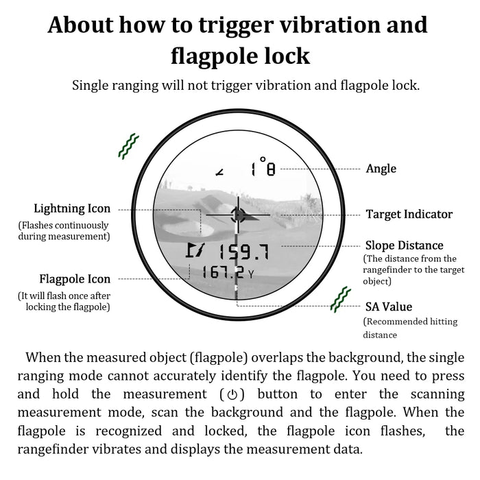 Laser Rangefinder 600m / 1000yd — Slope Compensation for Golf & Hunting
