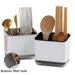 Double-Layer Cutlery Drainer with Detachable Chopstick Cage & Spoon Organiser