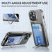 Transparent Magnetic MagSafe Card Wallet & Stand for iPhone – Clear PC Case