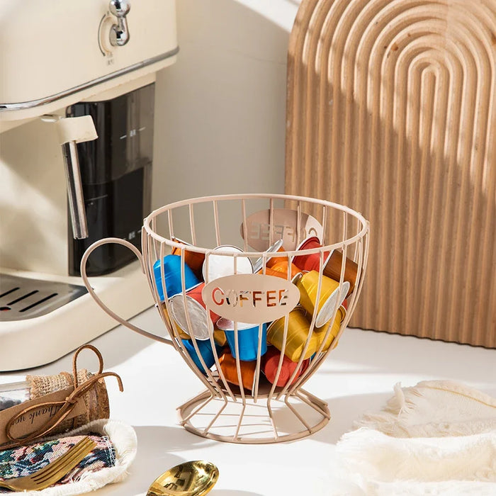 Metal Shelf for Coffee Capsules, Snacks and Sweets — Countertop Storage