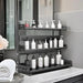 3-Tier Carbon Steel Kitchen Storage Rack for Spices & Utensils