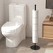 Foldable Floor-Standing Toilet Roll Holder with Reinforced Base, Standalone Dispenser